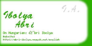 ibolya abri business card
